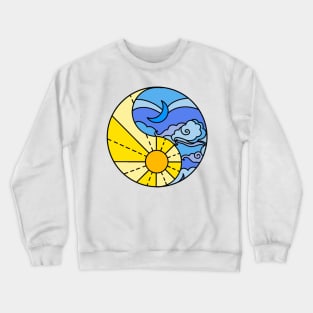 Colourful Ying Yang Sun and Moon Crewneck Sweatshirt